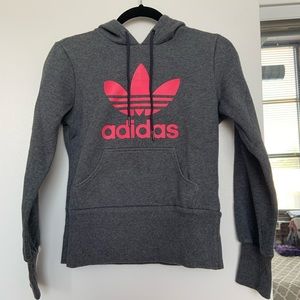 Adidas Originals Trefoil Pink and Gray Hoodie